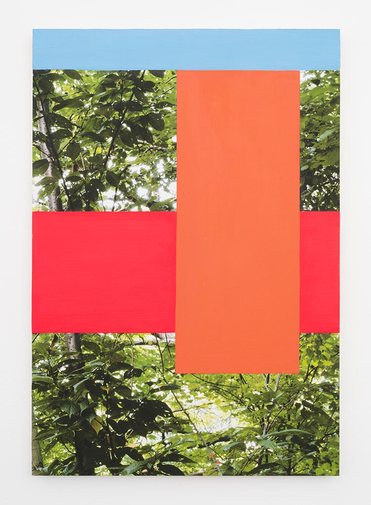 James Hyde, Corner, 2015, Acrylic dispersion on archival inkjet print on board, 16 x 23