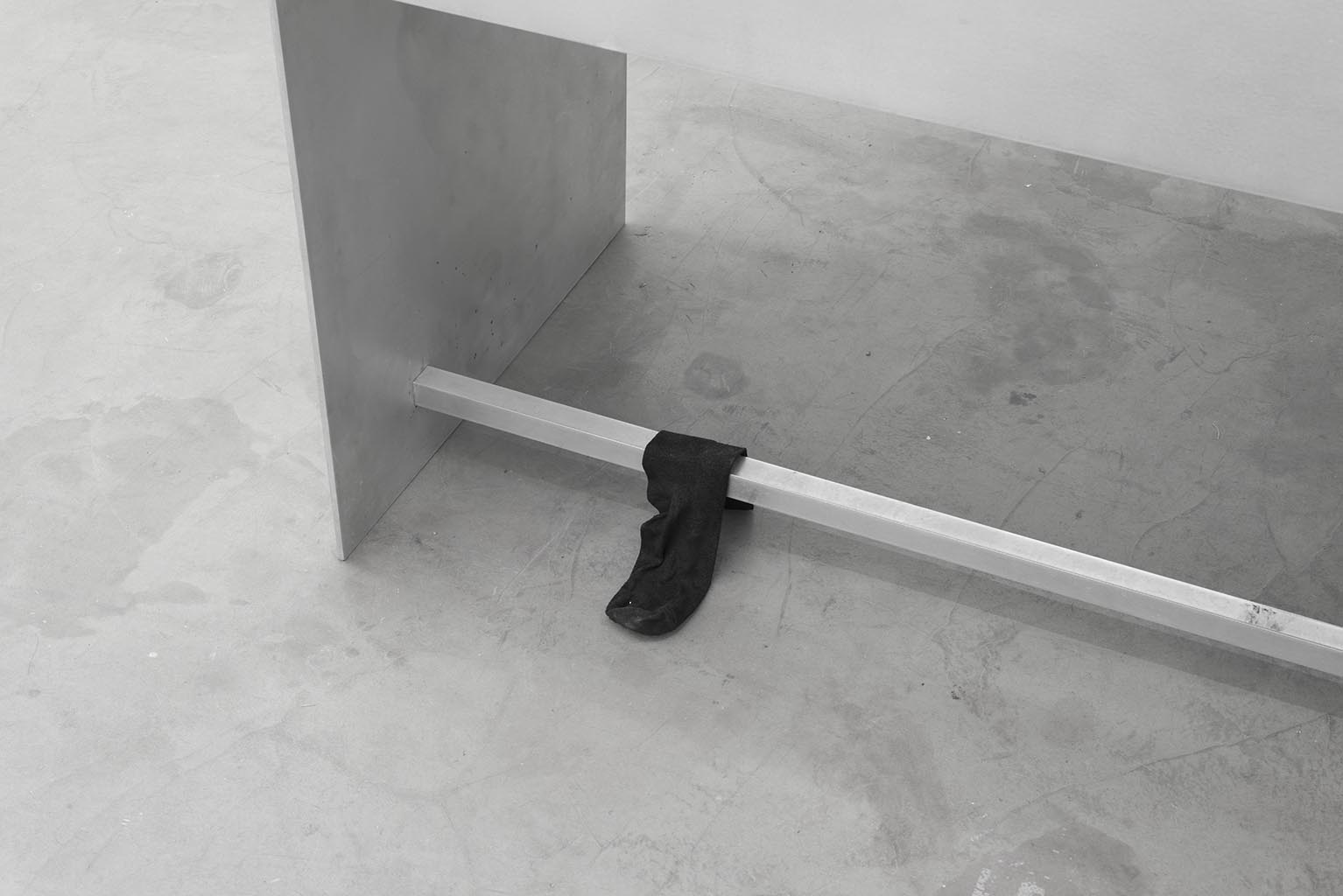 Pile, 2015, gesso, acrylic paint, fabric stiffener,dress socks, dimensions variable